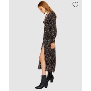 Topshop Long Sleeve Midi Dress